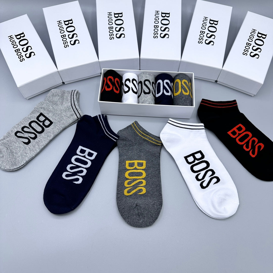 BOSS Large Wordmark Ankle Socks, gallery image 6
