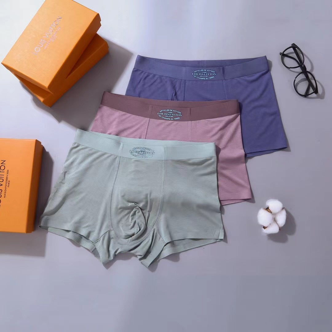Louis Vuitton Pink Blue Mint Textured Side Lines Boxer Briefs, image 2