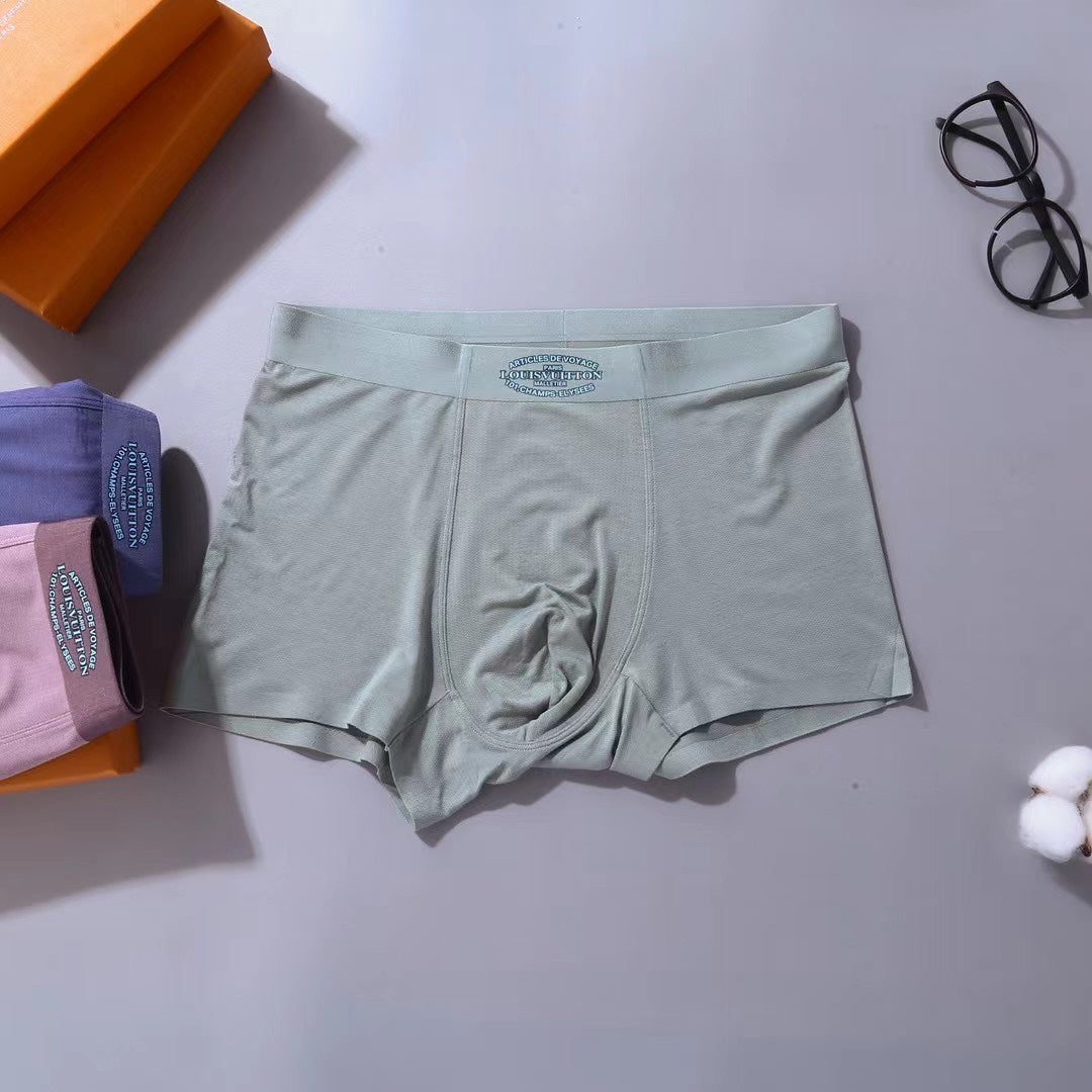 Louis Vuitton Pink Blue Mint Textured Side Lines Boxer Briefs, image 7