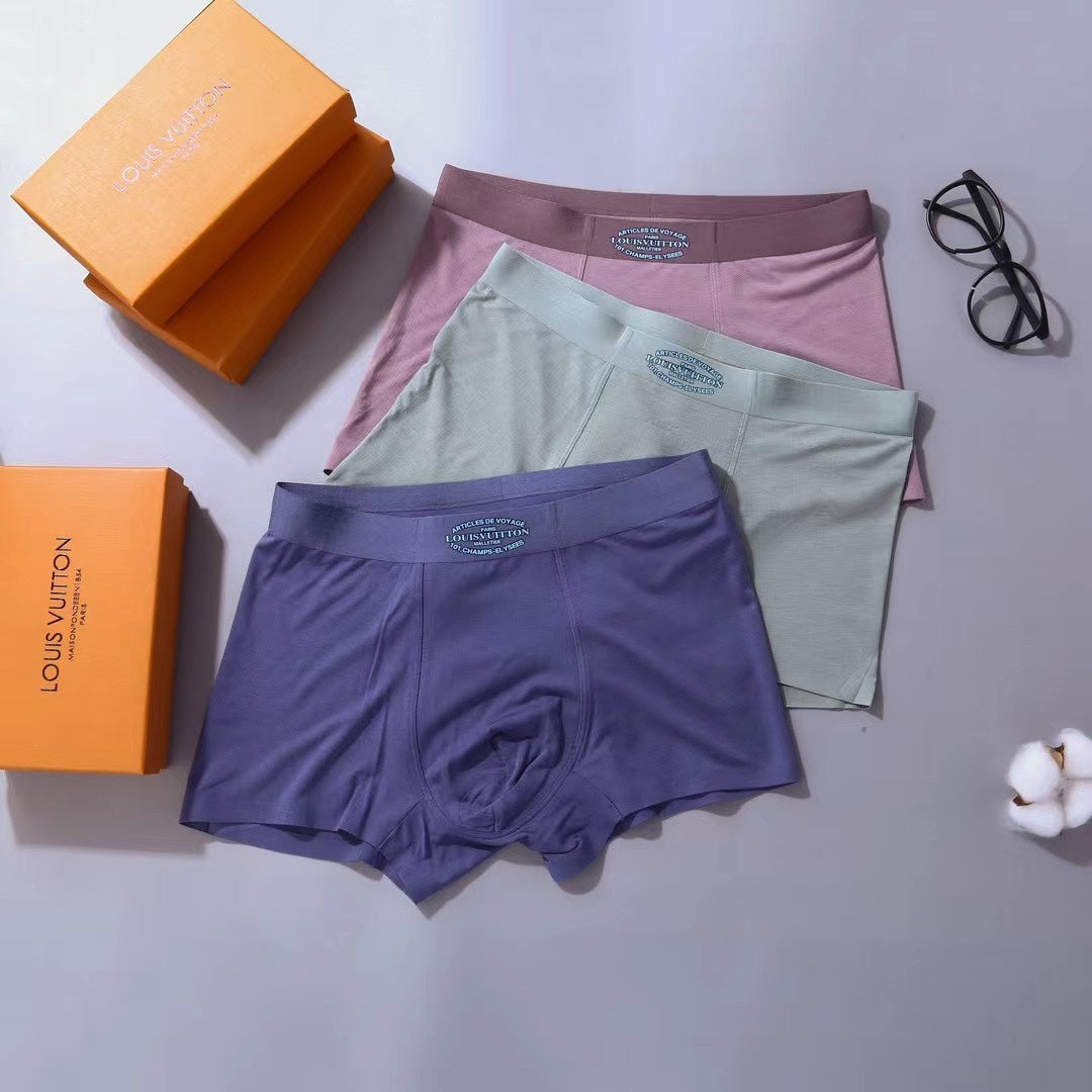Louis Vuitton Pink Blue Mint Textured Side Lines Boxer Briefs, image 4