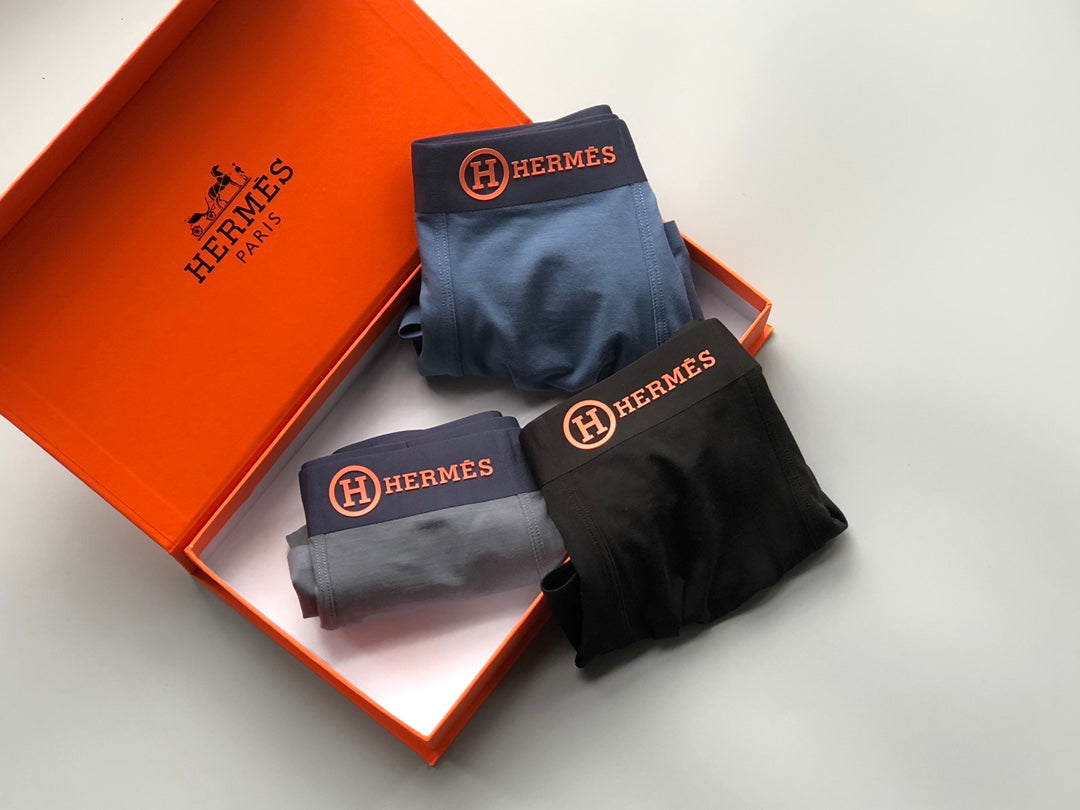 Hermès Boxed Dark Circular H Marks Boxer Briefs, image 2