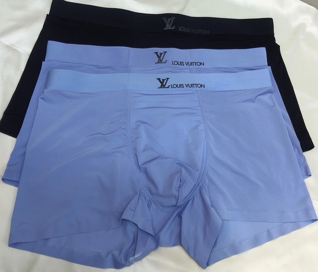 Louis Vuitton Blue Grey Black Small Waist Mark Boxer Briefs, image 1