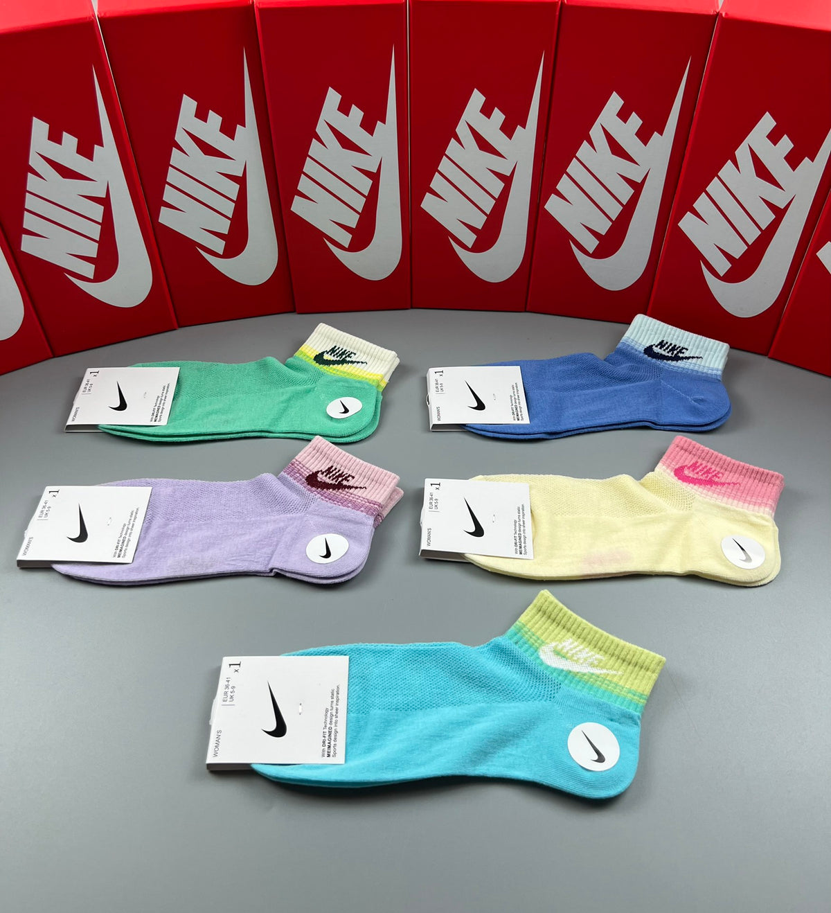 Nike Pastel Contrast-Toe Short Socks, gallery image 5