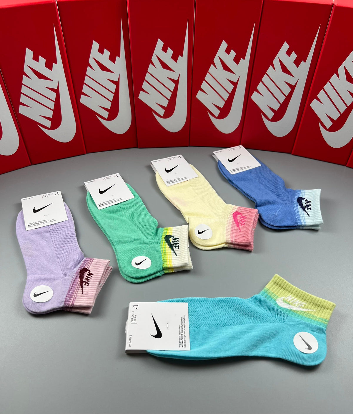 Nike Pastel Contrast-Toe Short Socks, gallery image 4