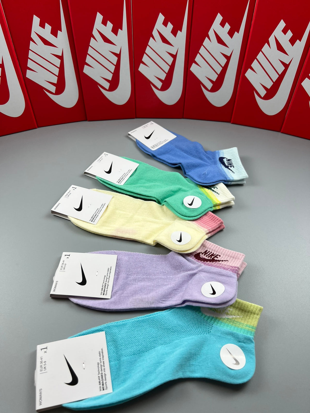 Nike Pastel Contrast-Toe Short Socks, gallery image 6