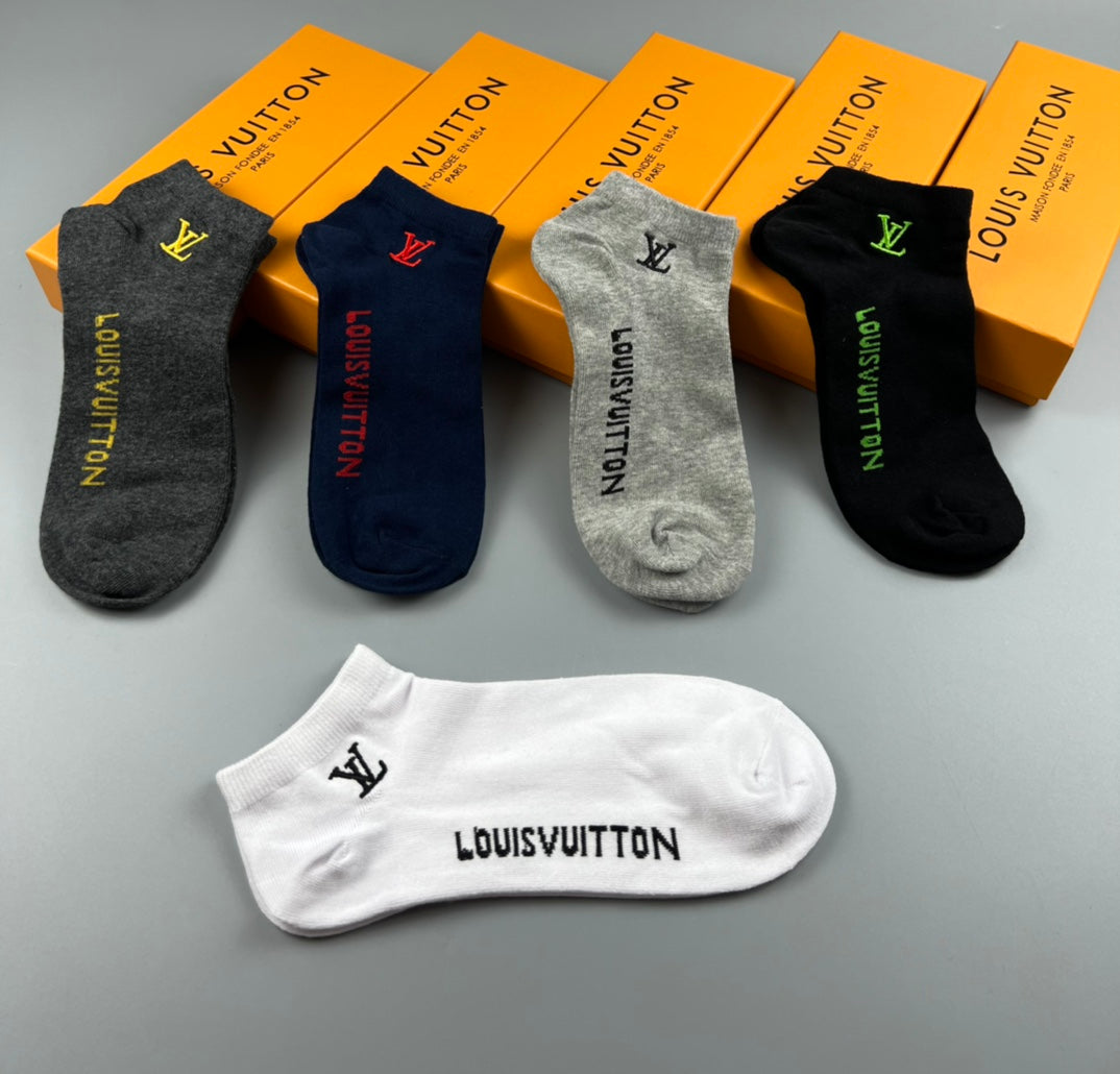 Louis Vuitton Neutral Small Coloured Monogram Crew Socks, image 5