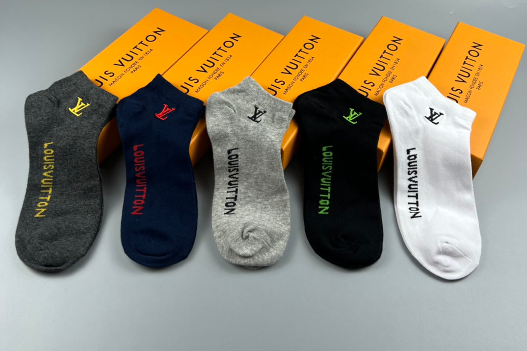 Louis Vuitton Neutral Small Coloured Monogram Crew Socks, image 6