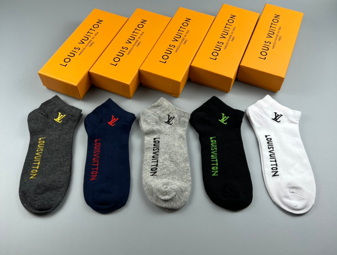 Louis Vuitton Neutral Small Coloured Monogram Crew Socks, image 1