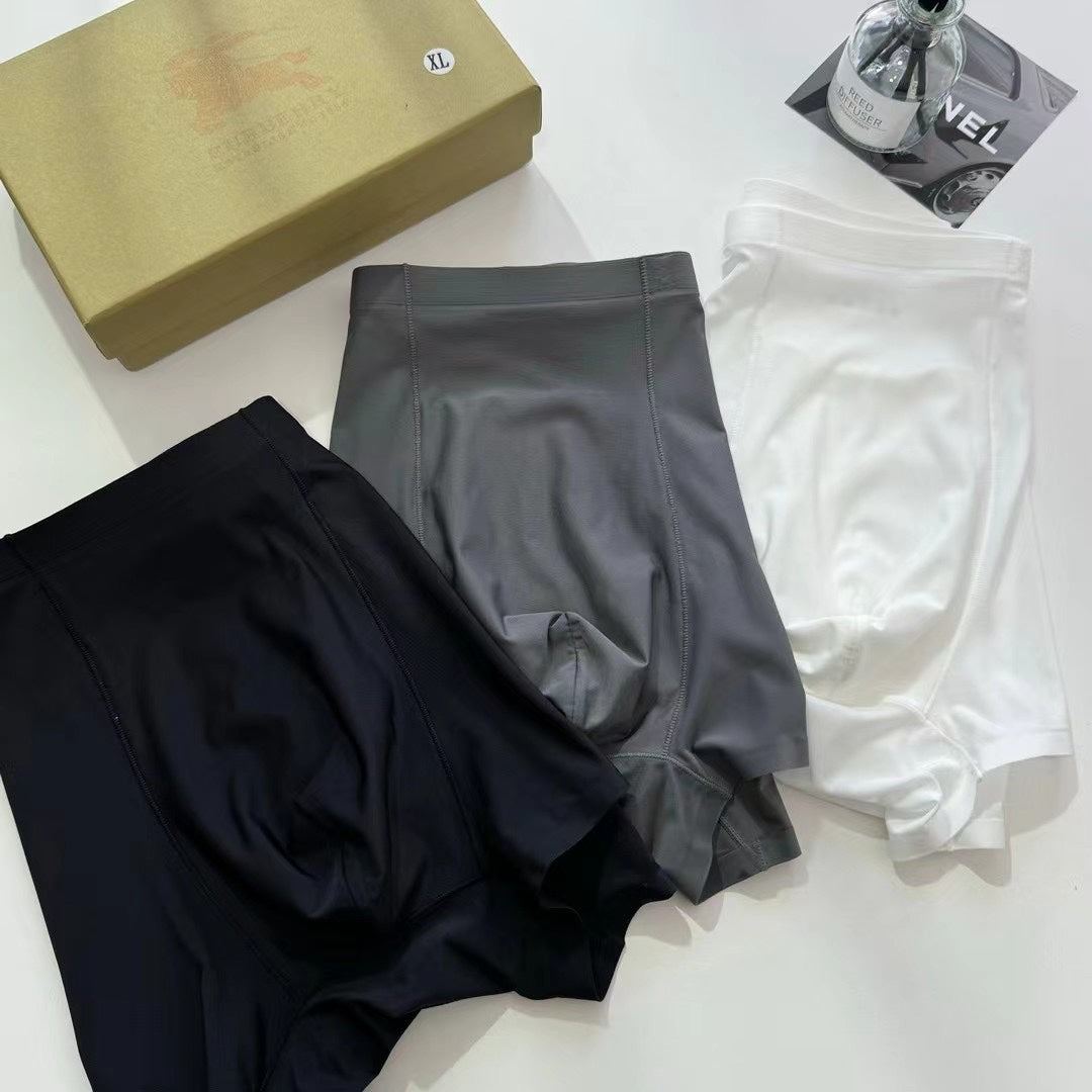 Burberry White Black Small Gold Hem Text Boxer Briefs, image 5