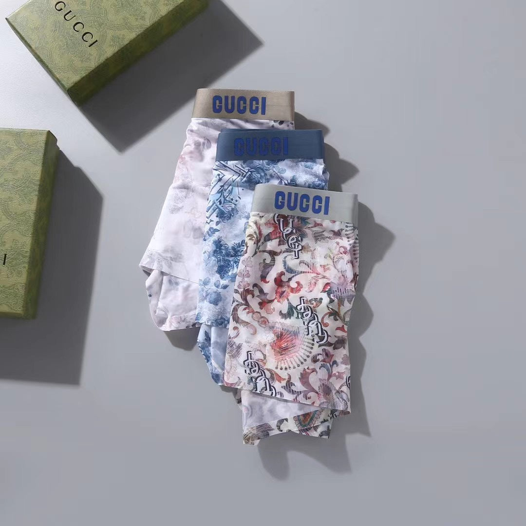 Gucci Blue Lilac Floral Print Boxer Briefs, image 5