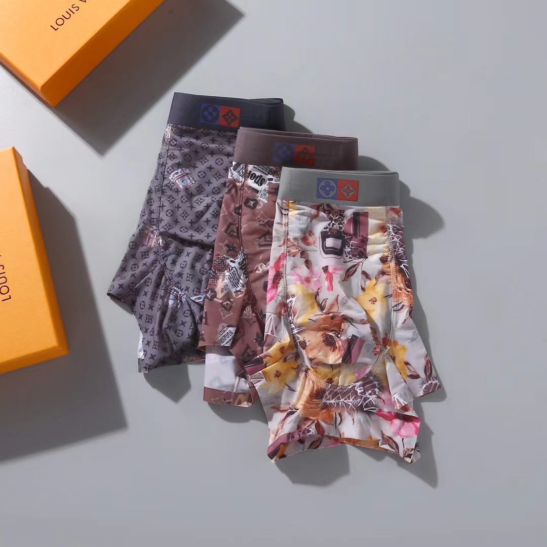 Louis Vuitton Muted Multicolour Dense Floral Print Boxer Briefs, image 5