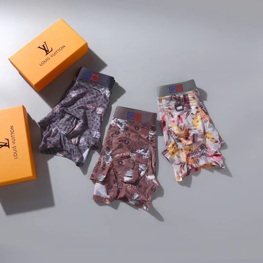 Louis Vuitton Muted Multicolour Dense Floral Print Boxer Briefs, image 6