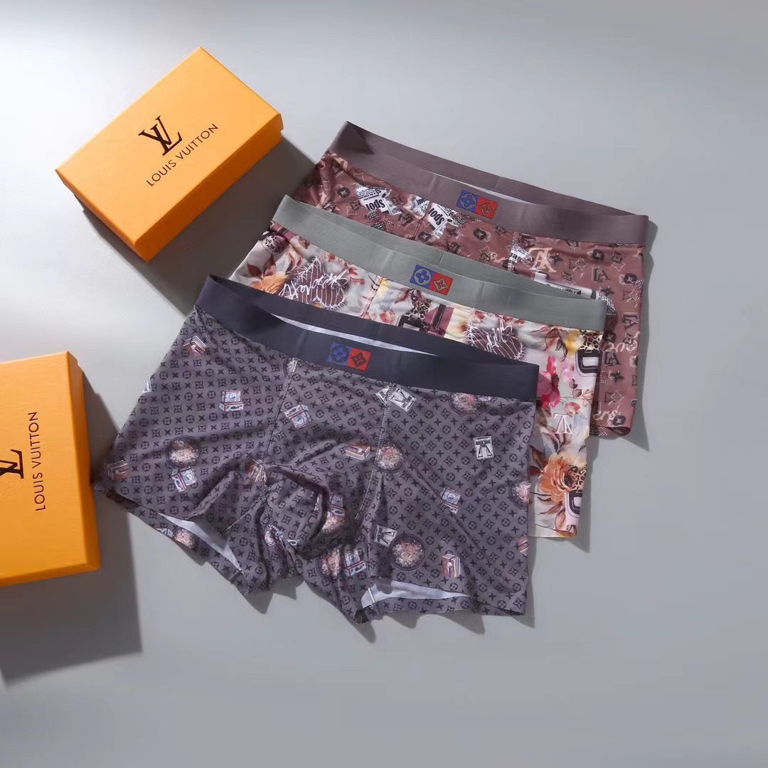 Louis Vuitton Muted Multicolour Dense Floral Print Boxer Briefs, image 3