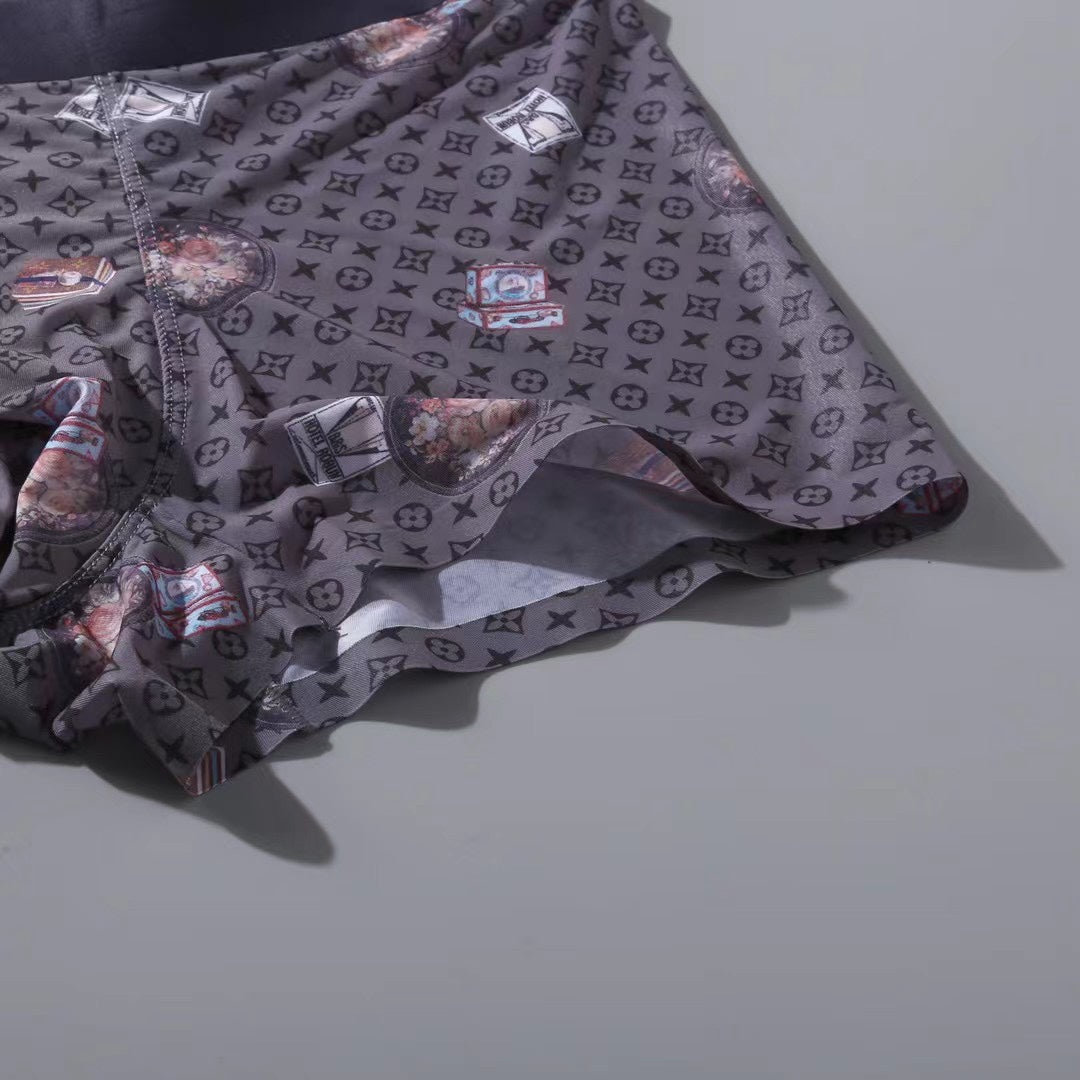 Louis Vuitton Muted Multicolour Dense Floral Print Boxer Briefs, image 9