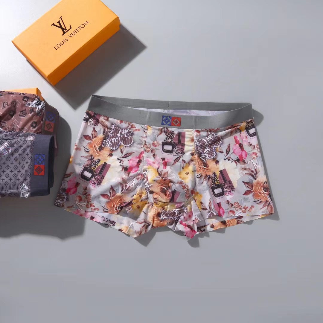 Louis Vuitton Muted Multicolour Dense Floral Print Boxer Briefs, image 7