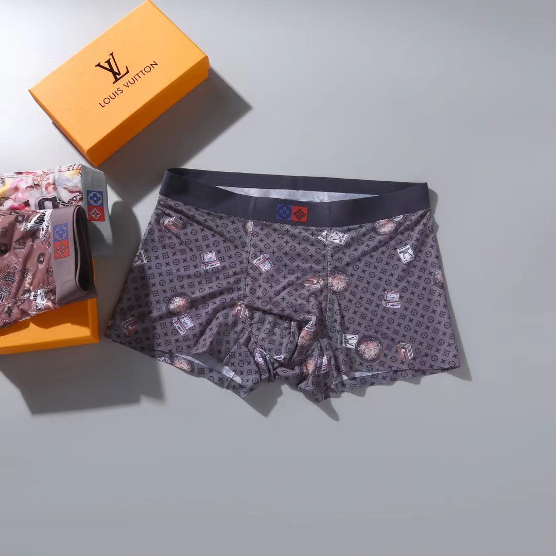 Louis Vuitton Muted Multicolour Dense Floral Print Boxer Briefs, image 8