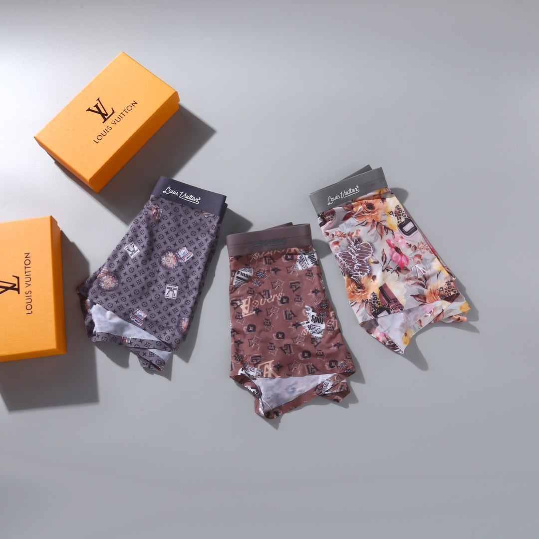 Louis Vuitton Muted Multicolour Floral Print Boxer Briefs, image 6