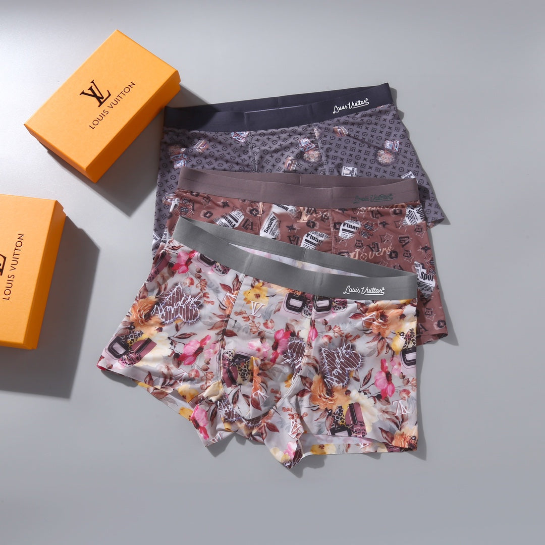 Louis Vuitton Muted Multicolour Floral Print Boxer Briefs, image 3