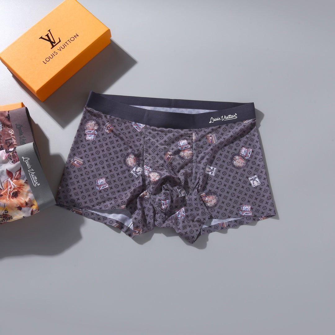 Louis Vuitton Muted Multicolour Floral Print Boxer Briefs, image 8