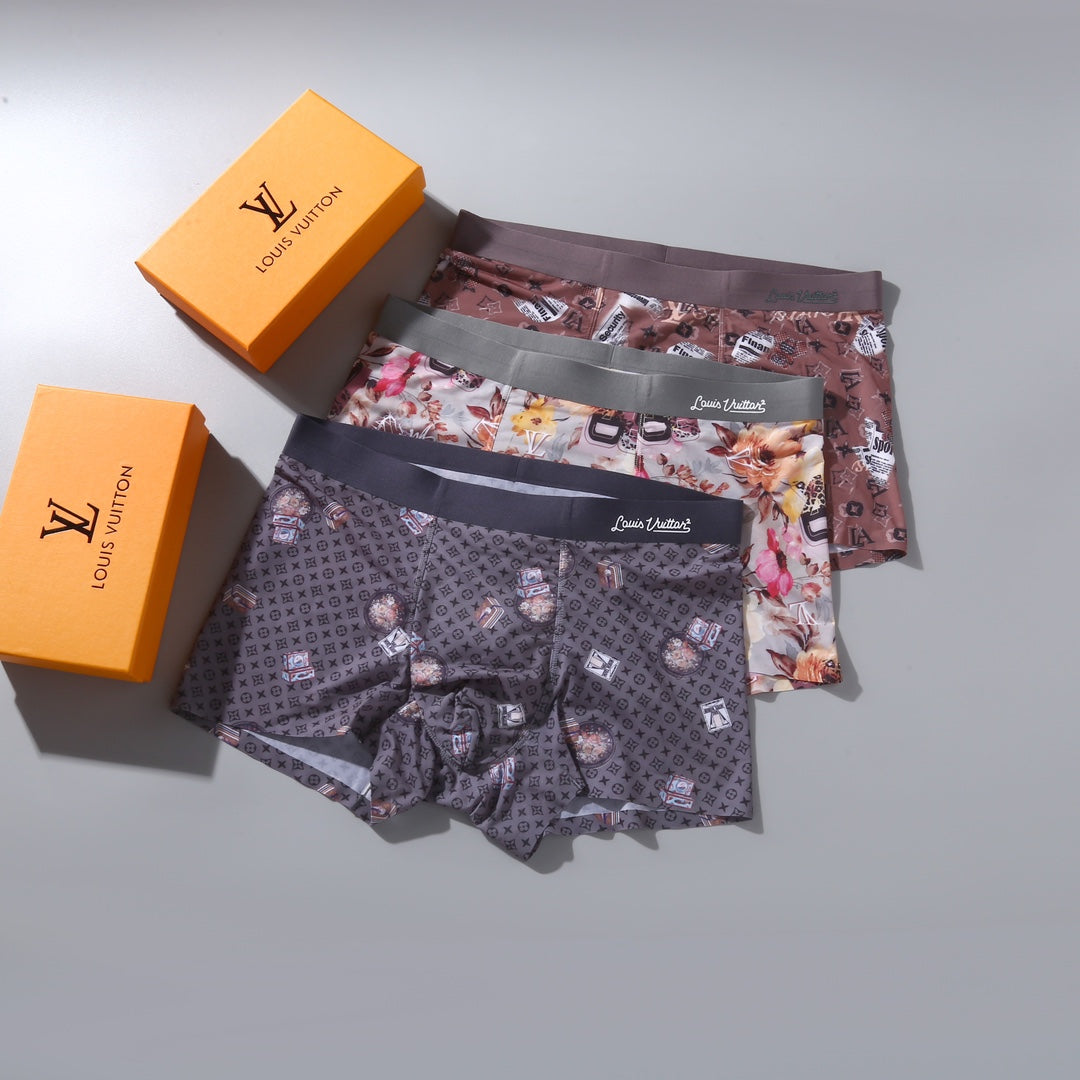 Louis Vuitton Muted Multicolour Floral Print Boxer Briefs, image 2