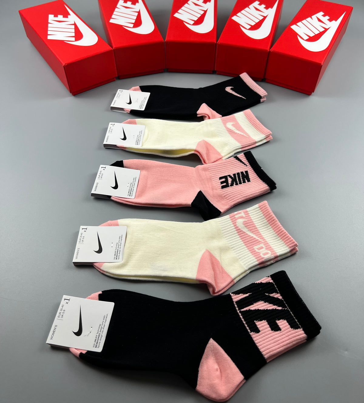 Nike Pink Accent Graphic Ankle Socks, gallery image 9