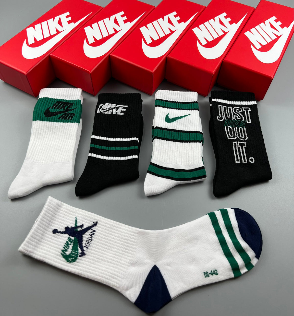 Nike Green Accent Graphic Crew Socks, gallery image 7