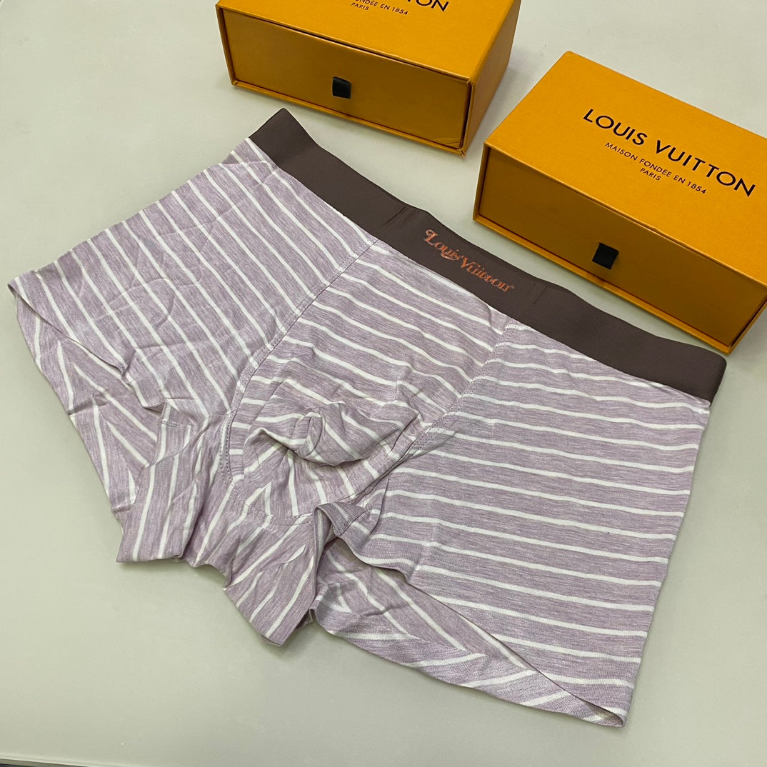 Louis Vuitton Fine Blue Grey Horizontal Stripes Boxer Briefs, image 7