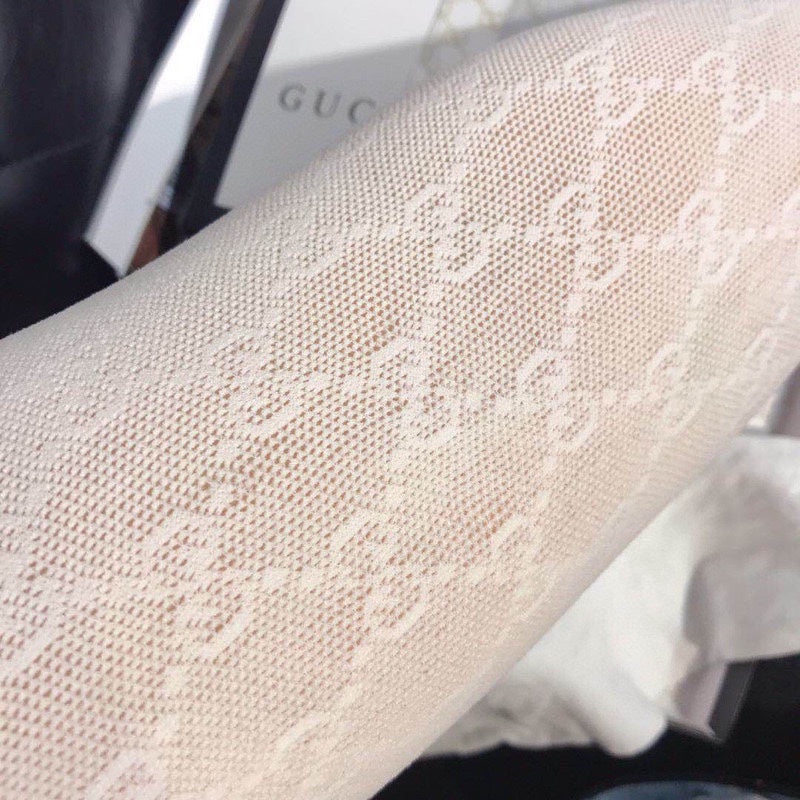 Gucci Grey Sheer Allover Pattern Patterned Hosiery, image 5