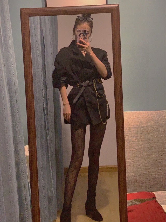 Gucci Black Sheer Pattern Legwear Patterned Tights, image 5