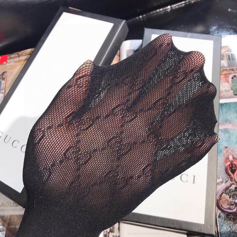 Gucci Black Sheer Pattern Legwear Patterned Tights, image 3