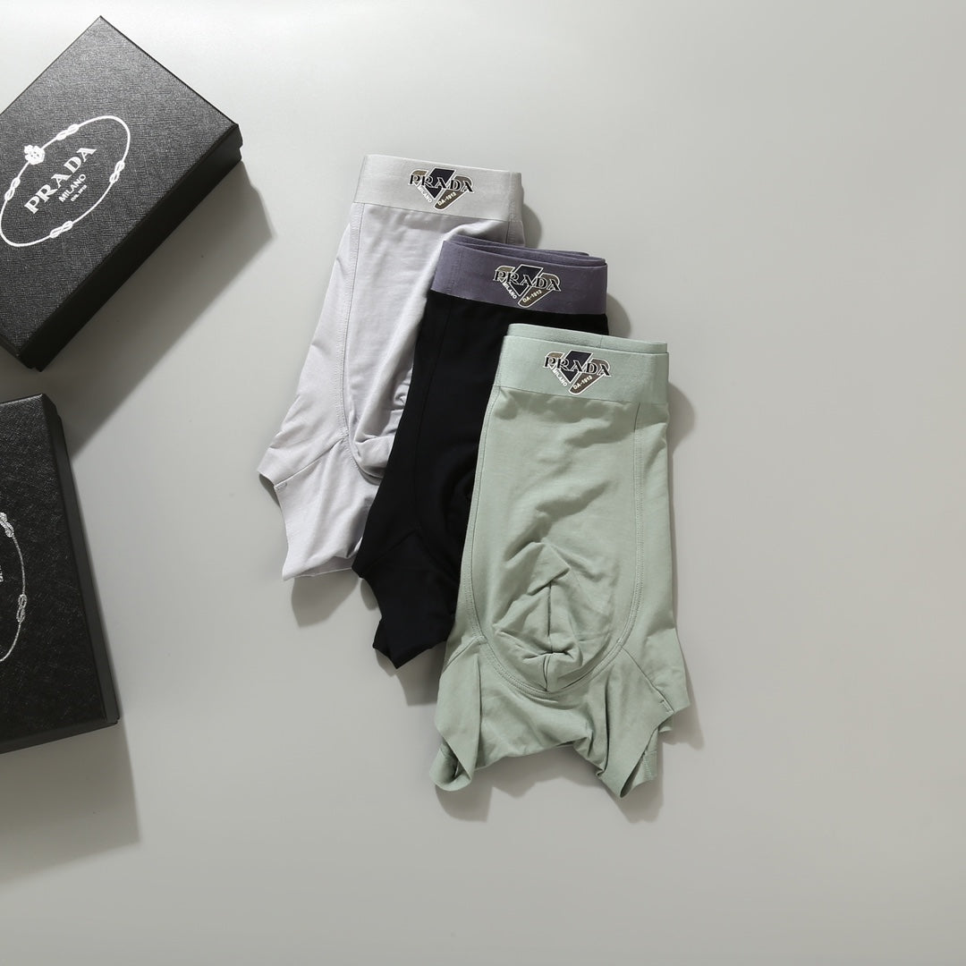 Prada Black Mint Grey Side Motif Boxer Briefs, image 5