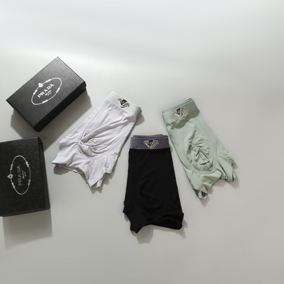 Prada Black Mint Grey Side Motif Boxer Briefs, image 6