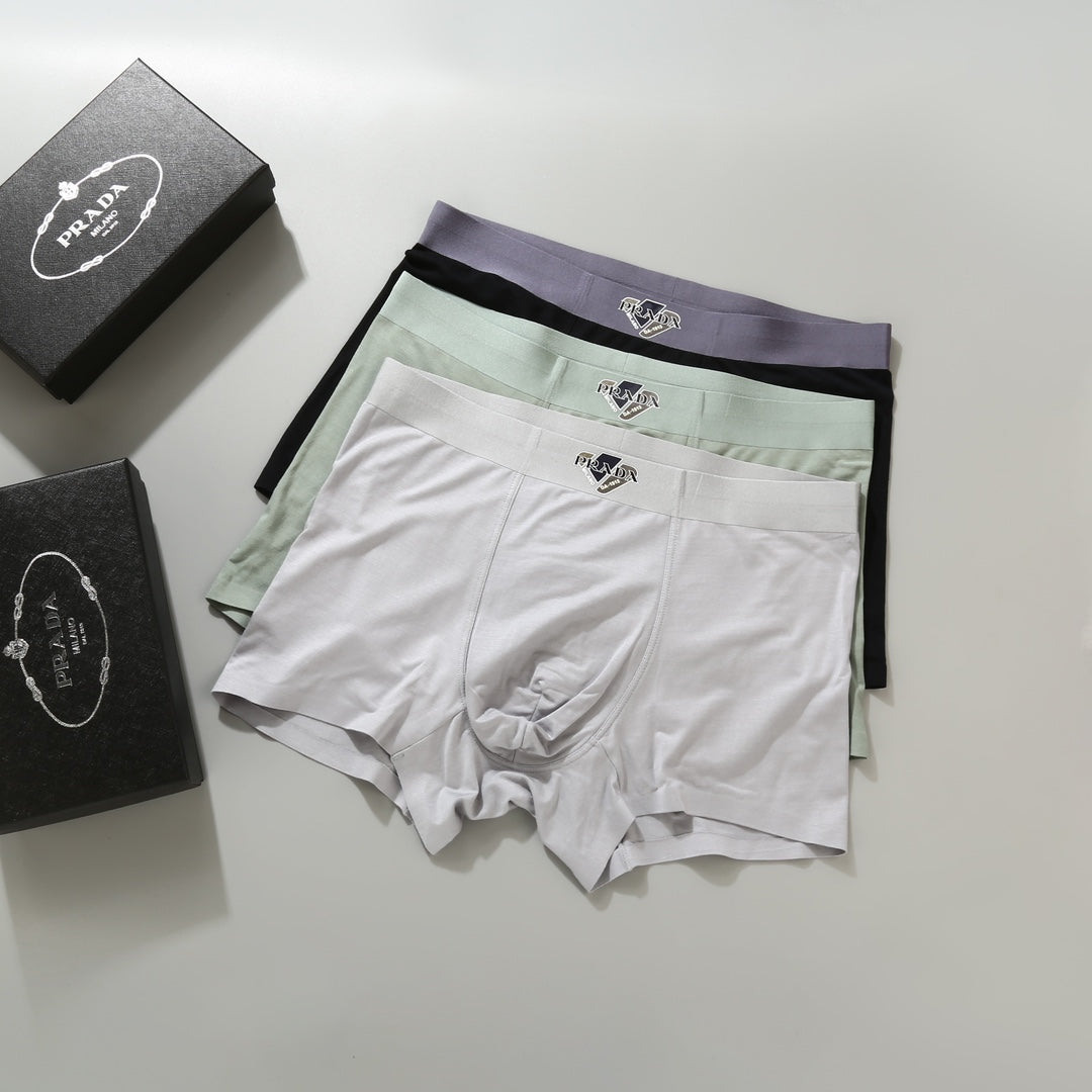 Prada Black Mint Grey Side Motif Boxer Briefs, image 4