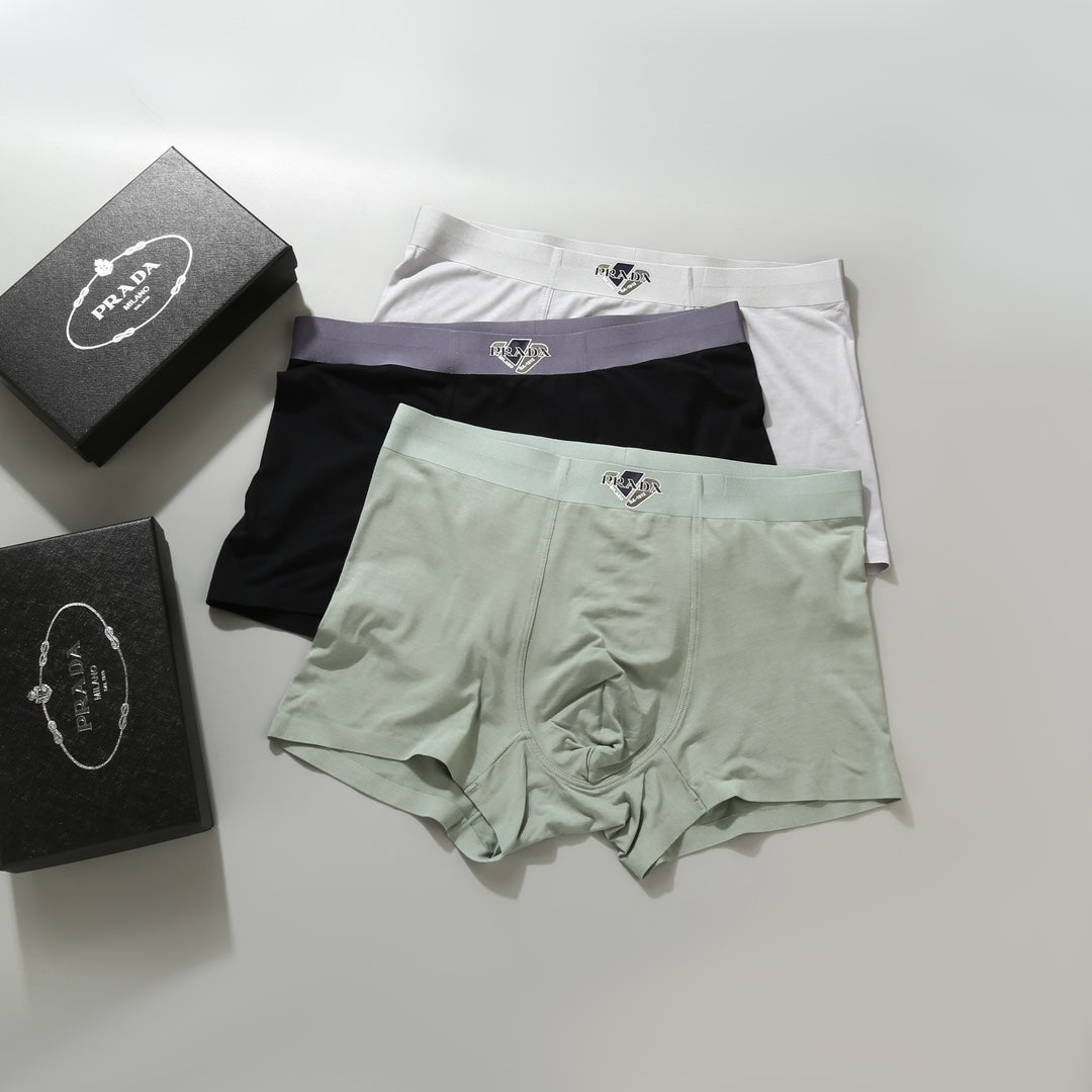 Prada Black Mint Grey Side Motif Boxer Briefs, image 2