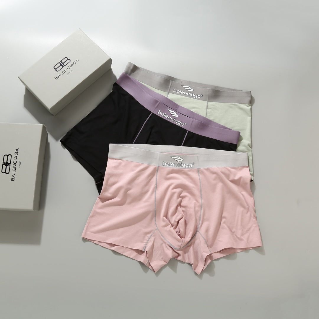 Balenciaga Pink Mint Grey Broad Waist Boxer Briefs, image 3
