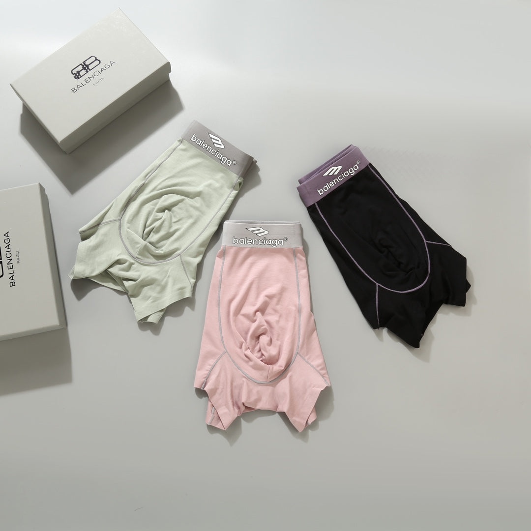 Balenciaga Pink Mint Grey Broad Waist Boxer Briefs, image 6