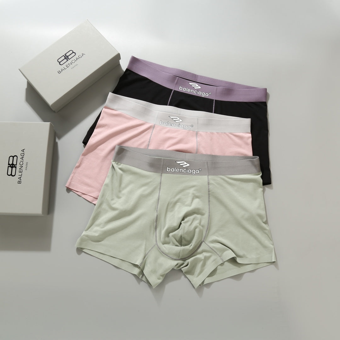 Balenciaga Pink Mint Grey Broad Waist Boxer Briefs, image 1