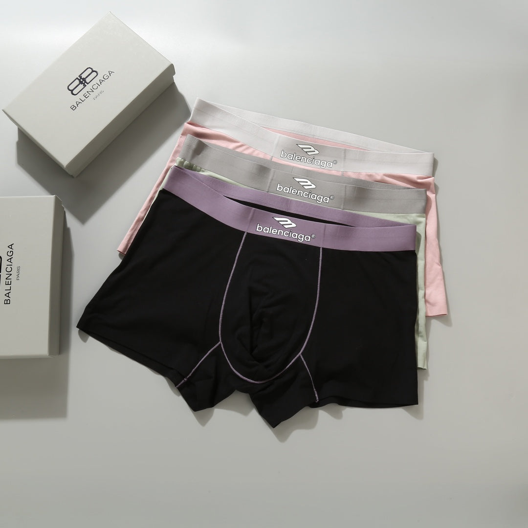 Balenciaga Pink Mint Grey Broad Waist Boxer Briefs, image 4