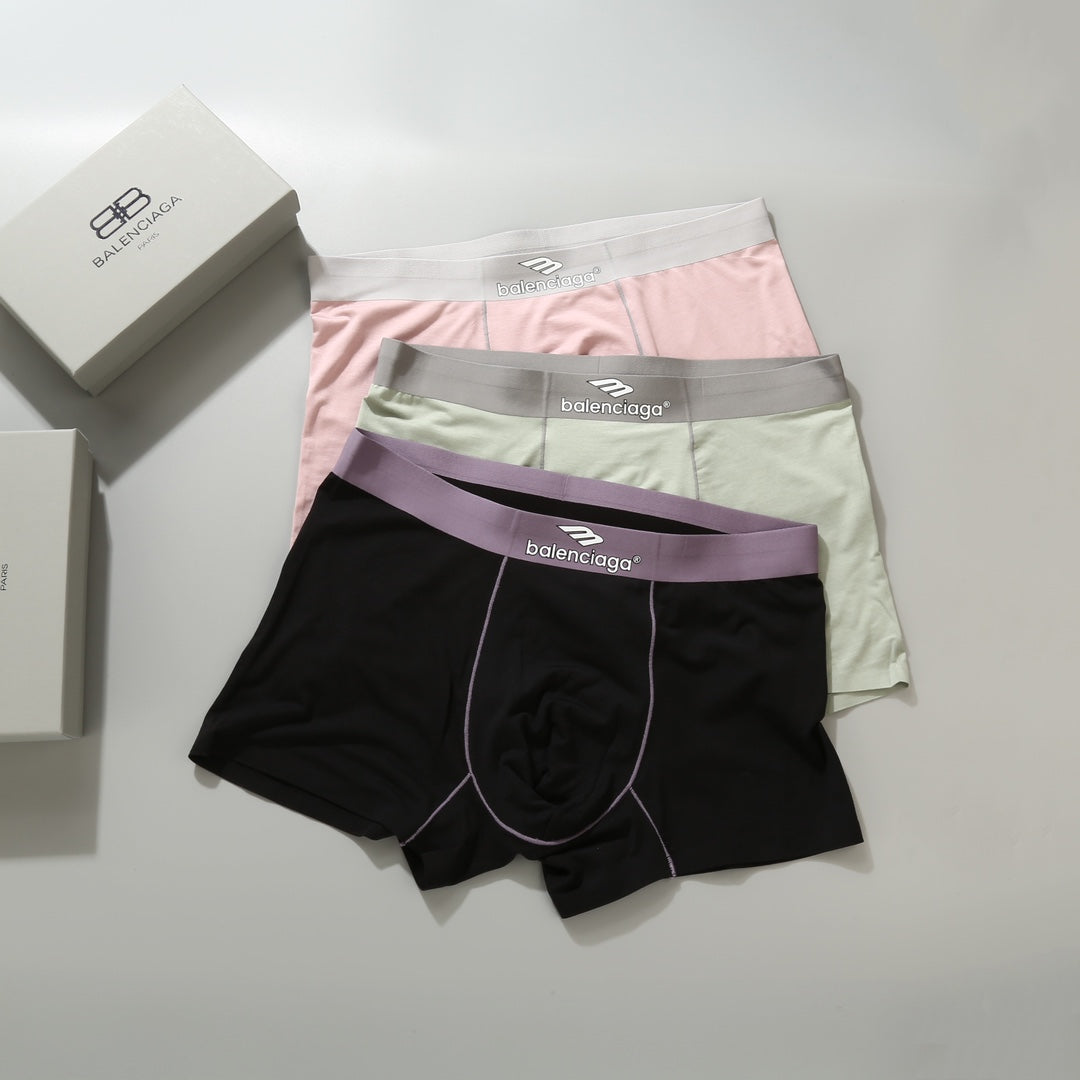Balenciaga Pink Mint Grey Broad Waist Boxer Briefs, image 2