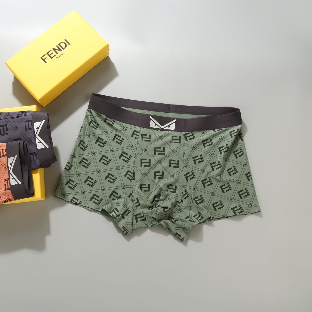 Fendi Orange Dark Grey Dense Monogram Boxer Briefs, image 8
