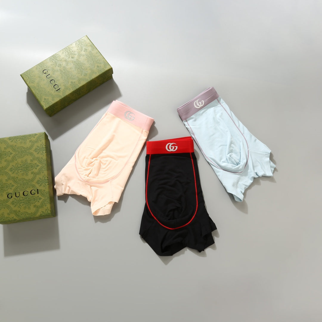 Gucci Pale Blue Cream Black Waist Boxer Briefs, image 6