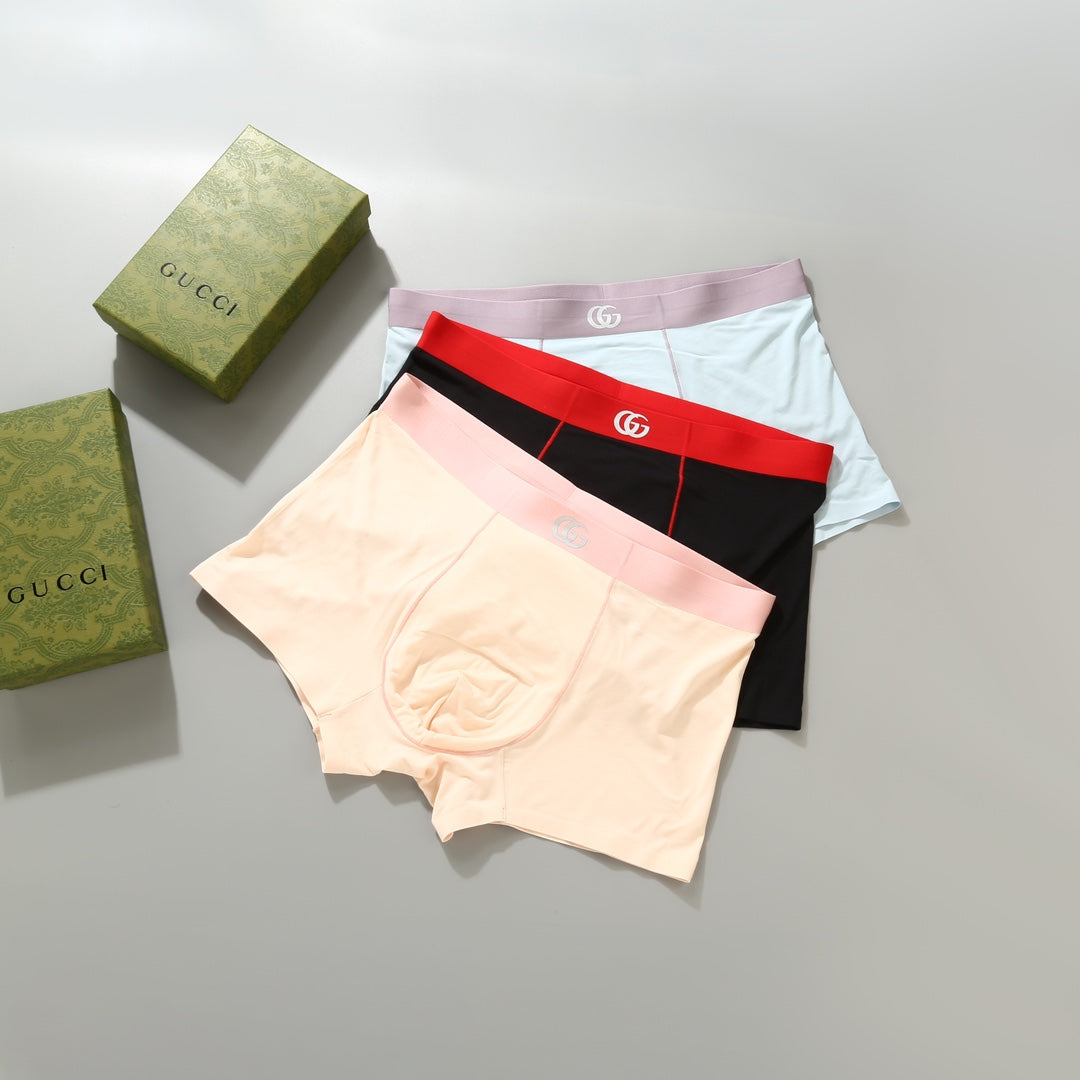 Gucci Pale Blue Cream Black Waist Boxer Briefs, image 4