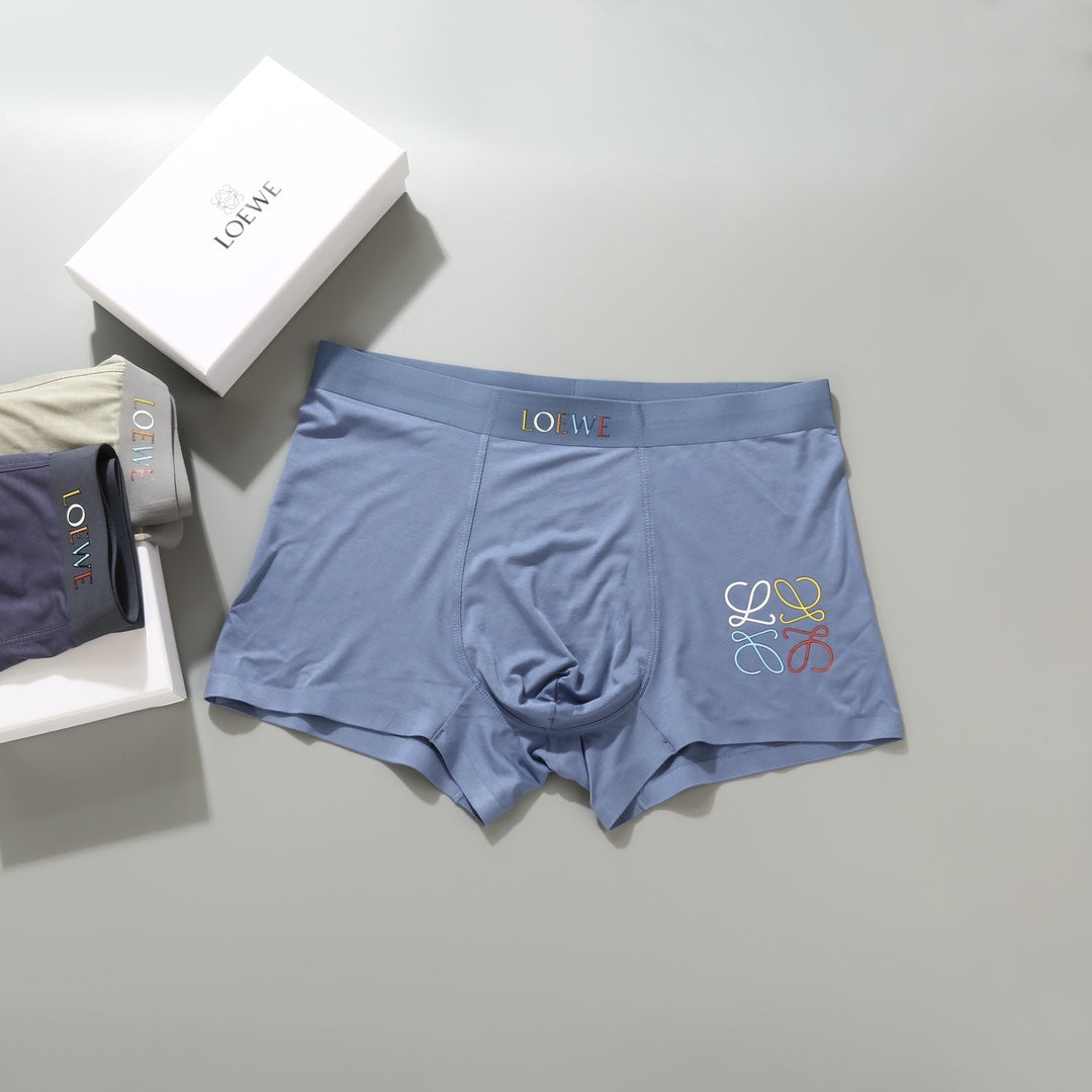 LOEWE Muted Blue Small-Anagram Boxer Briefs, gallery image 8