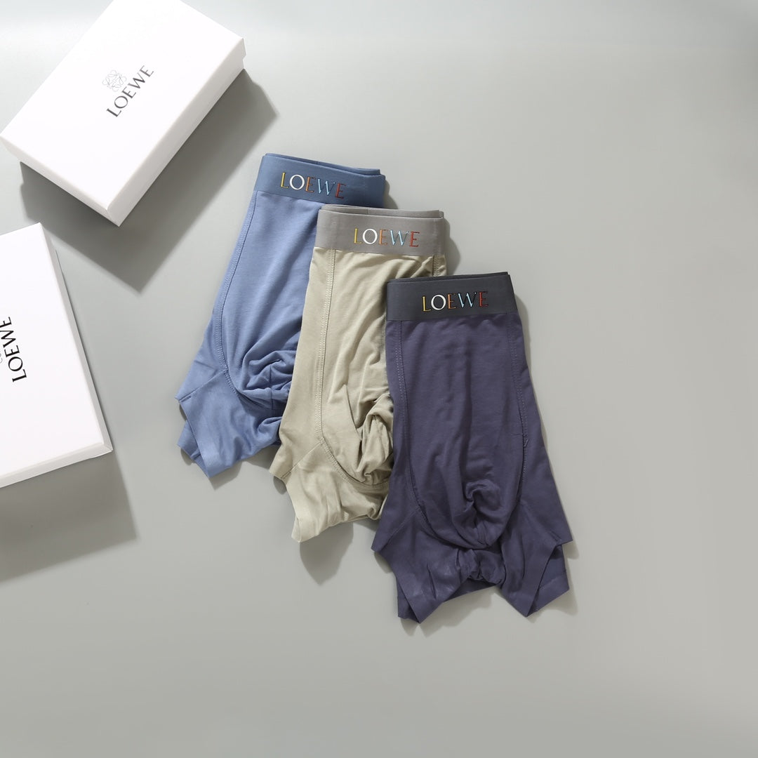 LOEWE Muted Blue Small-Anagram Boxer Briefs, gallery image 5