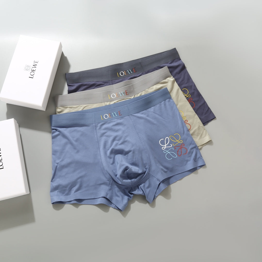 LOEWE Muted Blue Small-Anagram Boxer Briefs, gallery image 1