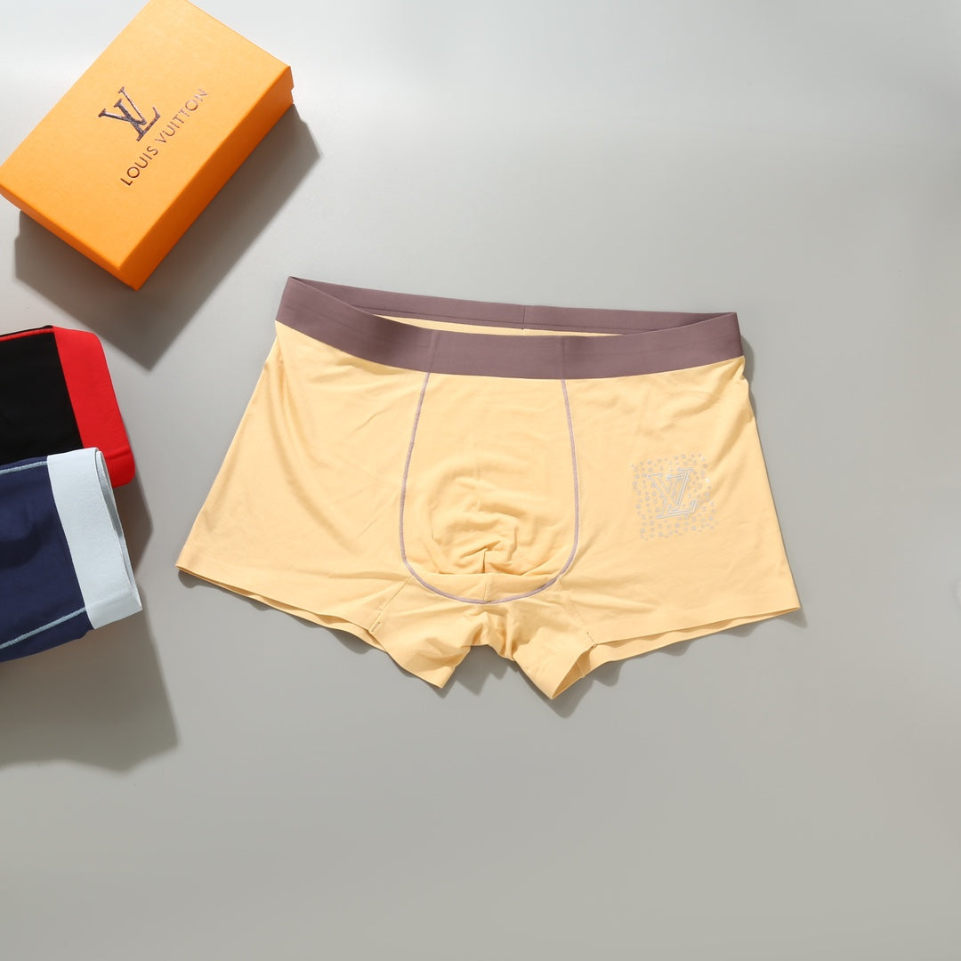 Louis Vuitton Pale Yellow Navy Red Waist Boxer Briefs, image 8