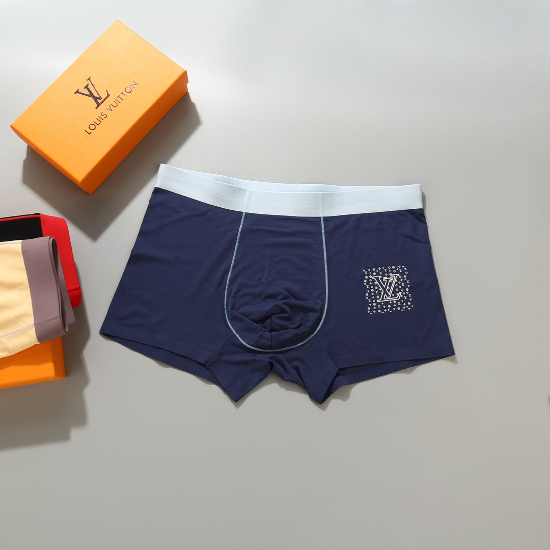 Louis Vuitton Pale Yellow Navy Red Waist Boxer Briefs, image 7