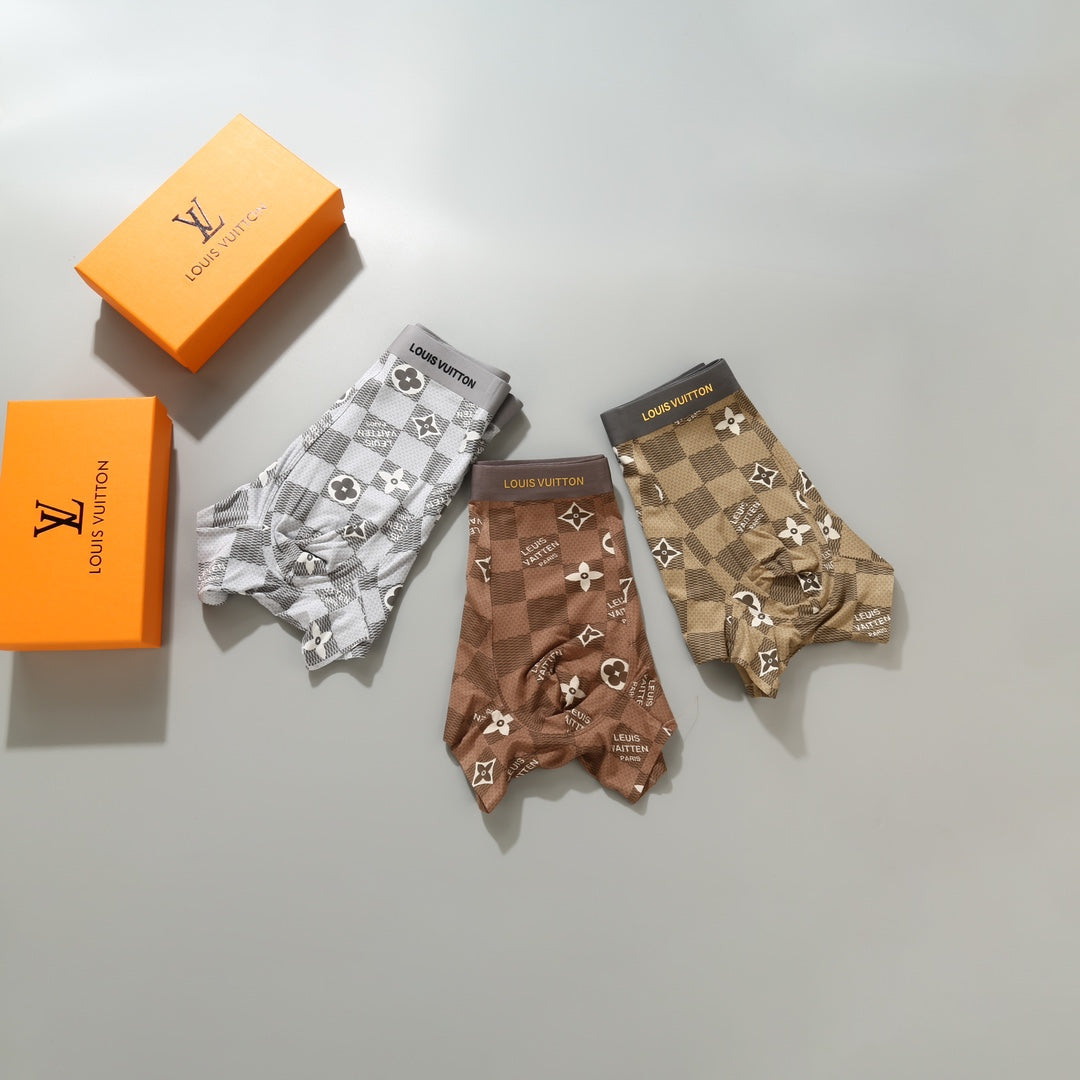 Louis Vuitton White Grey Small Monogram Print Boxer Briefs, image 6