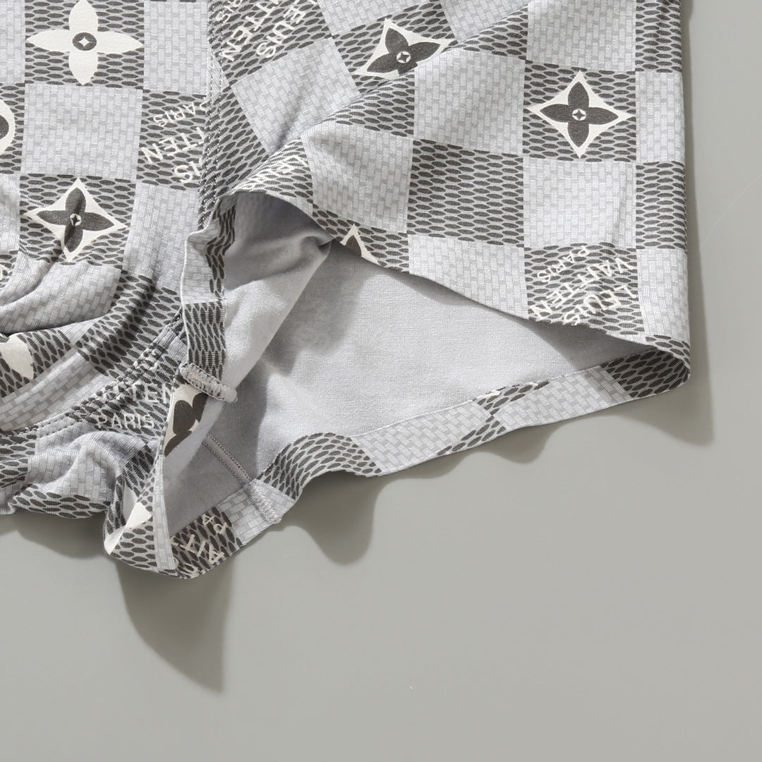 Louis Vuitton White Grey Small Monogram Print Boxer Briefs, image 9