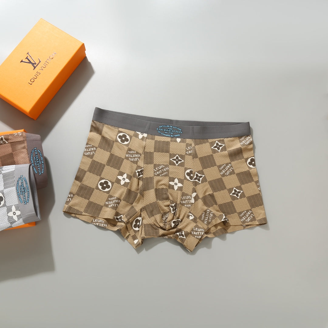 Louis Vuitton Brown Gold Small Allover Monogram Boxer Briefs, image 7
